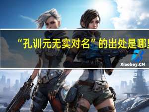 “孔训元无实对名”的出处是哪里