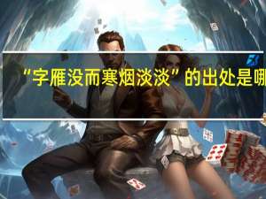 “字雁没而寒烟淡淡”的出处是哪里