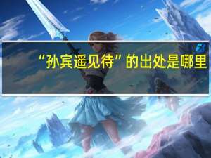 “孙宾遥见待”的出处是哪里