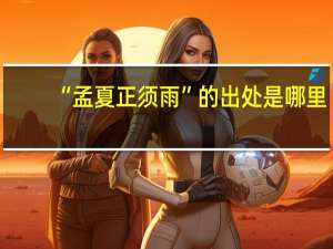 “孟夏正须雨”的出处是哪里