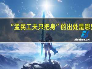 “孟民工夫只把身”的出处是哪里