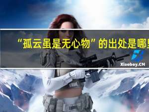 “孤云虽是无心物”的出处是哪里