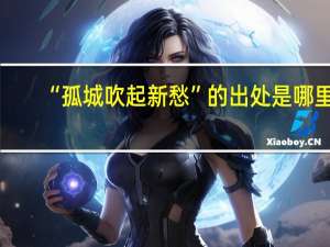 “孤城吹起新愁”的出处是哪里