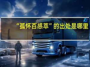 “孤怀百感萃”的出处是哪里