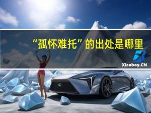 “孤怀难托”的出处是哪里