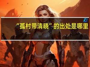 “孤村带清晓”的出处是哪里