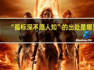 “孤标深不愿人知”的出处是哪里