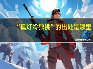 “孤灯冷独挑”的出处是哪里