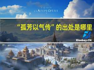 “孤芳以气传”的出处是哪里