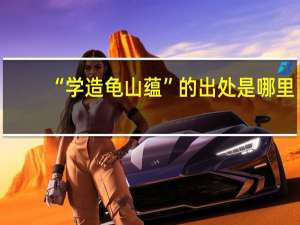 “学造龟山蕴”的出处是哪里