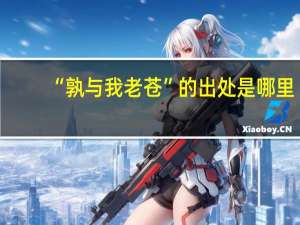 “孰与我老苍”的出处是哪里