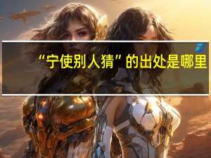“宁使别人猜”的出处是哪里