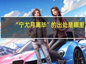 “宁尤月离毕”的出处是哪里