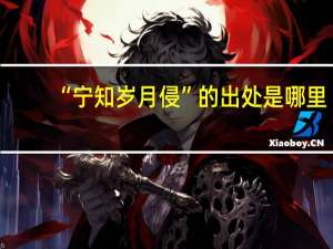 “宁知岁月侵”的出处是哪里