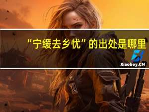 “宁缓去乡忧”的出处是哪里