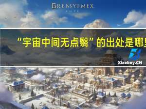 “宇宙中间无点翳”的出处是哪里