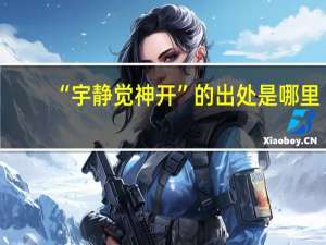 “宇静觉神开”的出处是哪里