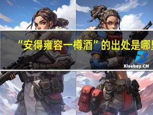 “安得雍容一樽酒”的出处是哪里