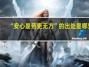 “安心是药更无方”的出处是哪里