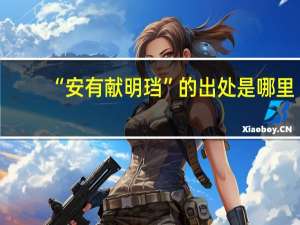 “安有献明珰”的出处是哪里