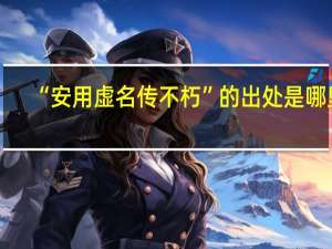 “安用虚名传不朽”的出处是哪里
