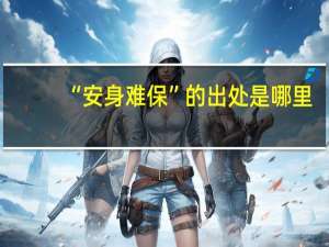 “安身难保”的出处是哪里