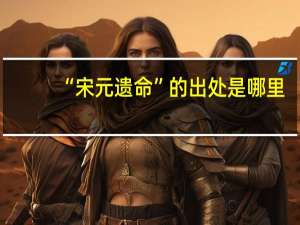 “宋元遗命”的出处是哪里