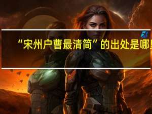 “宋州户曹最清简”的出处是哪里