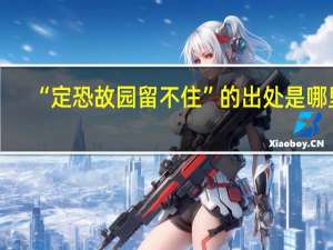 “定恐故园留不住”的出处是哪里
