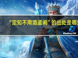 “定知不用酒遣闲”的出处是哪里
