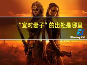 “宜对妻子”的出处是哪里