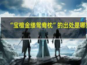 “宝檀金缕鸳鸯枕”的出处是哪里