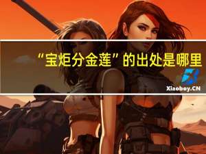 “宝炬分金莲”的出处是哪里