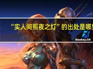 “实人间照夜之灯”的出处是哪里