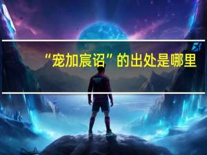 “宠加宸诏”的出处是哪里