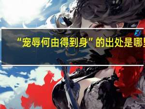 “宠辱何由得到身”的出处是哪里