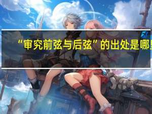 “审究前弦与后弦”的出处是哪里