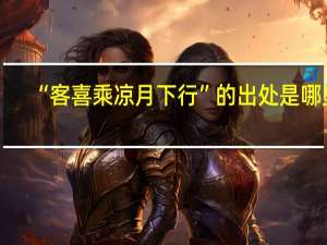 “客喜乘凉月下行”的出处是哪里