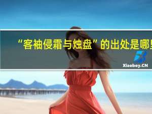 “客袖侵霜与烛盘”的出处是哪里