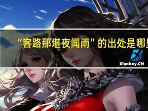 “客路那堪夜闻雨”的出处是哪里