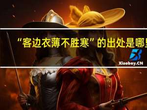 “客边衣薄不胜寒”的出处是哪里