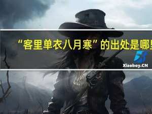 “客里单衣八月寒”的出处是哪里