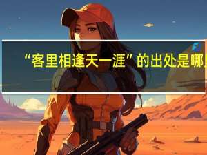 “客里相逢天一涯”的出处是哪里