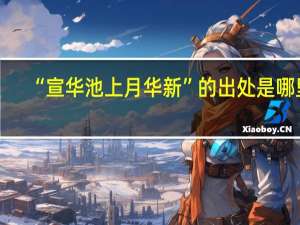 “宣华池上月华新”的出处是哪里