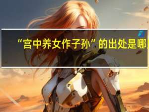 “宫中养女作子孙”的出处是哪里