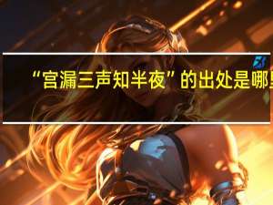 “宫漏三声知半夜”的出处是哪里