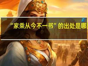 “家乘从今不一书”的出处是哪里