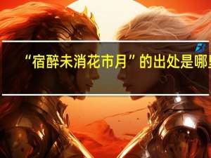 “宿醉未消花市月”的出处是哪里