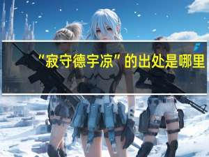 “寂守德宇凉”的出处是哪里