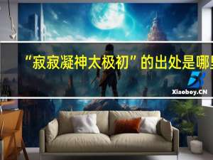 “寂寂凝神太极初”的出处是哪里